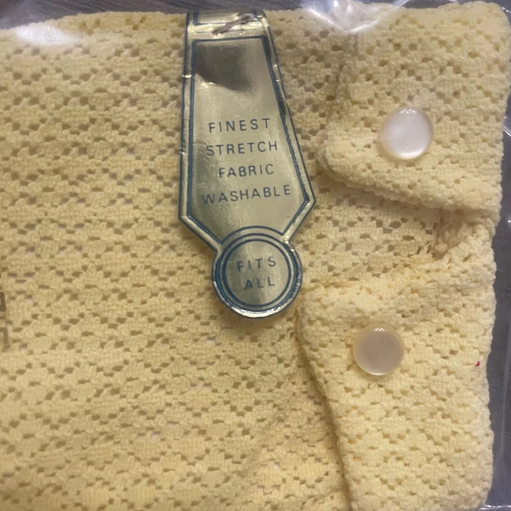 Mid-Century Yellow Eyelet 'Tea Gloves'